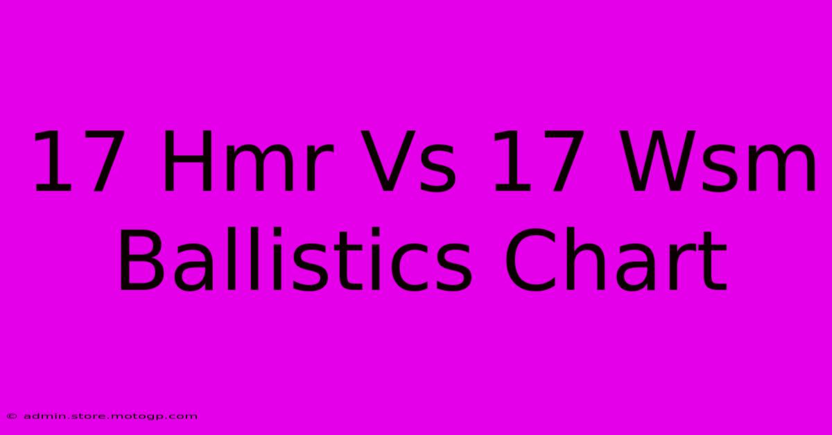 Hmr Vs Wsm Ballistics Chart