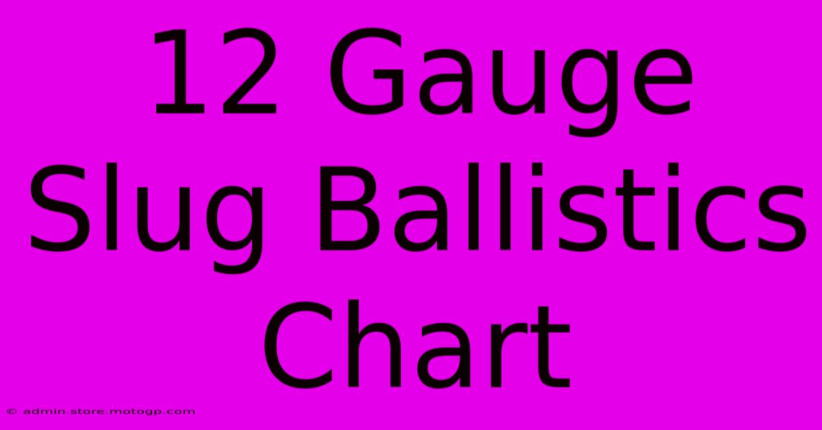 12 gauge slug ballistics chart