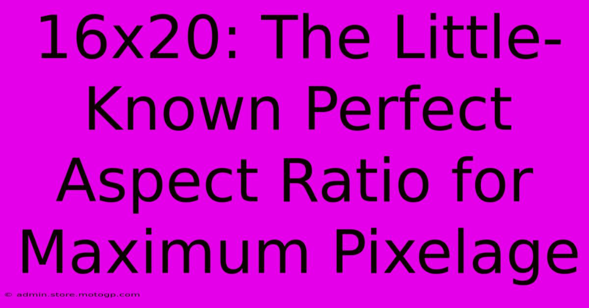 16x20: The Little-Known Perfect Aspect Ratio For Maximum Pixelage