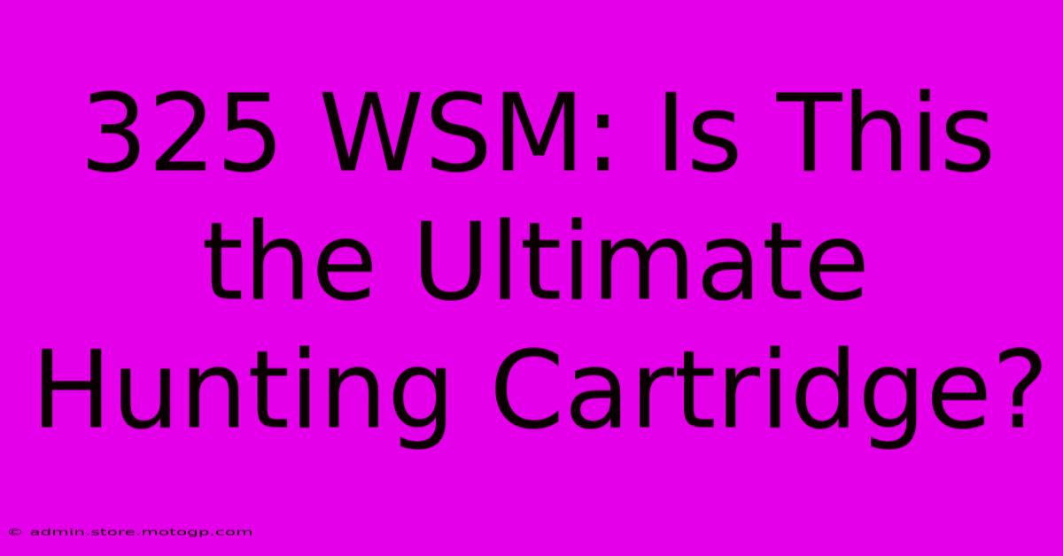 325 WSM: Is This The Ultimate Hunting Cartridge?