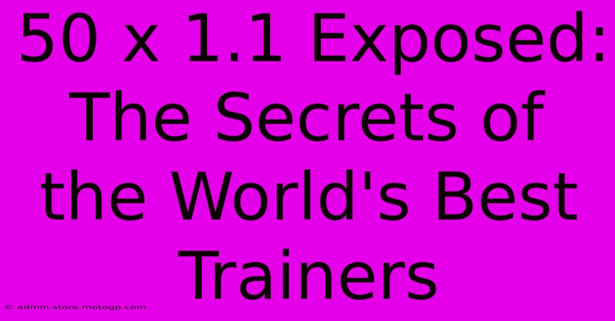 50 X 1.1 Exposed: The Secrets Of The World's Best Trainers