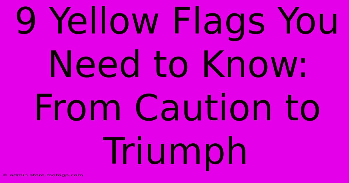 9 Yellow Flags You Need To Know: From Caution To Triumph