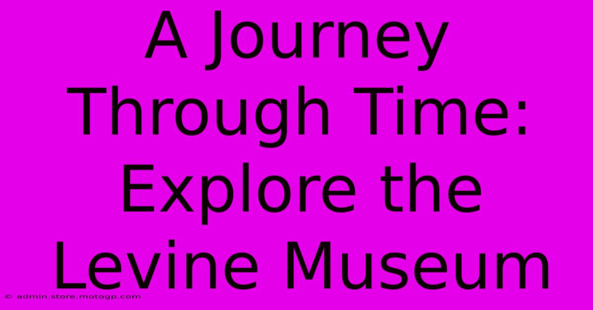 A Journey Through Time: Explore The Levine Museum