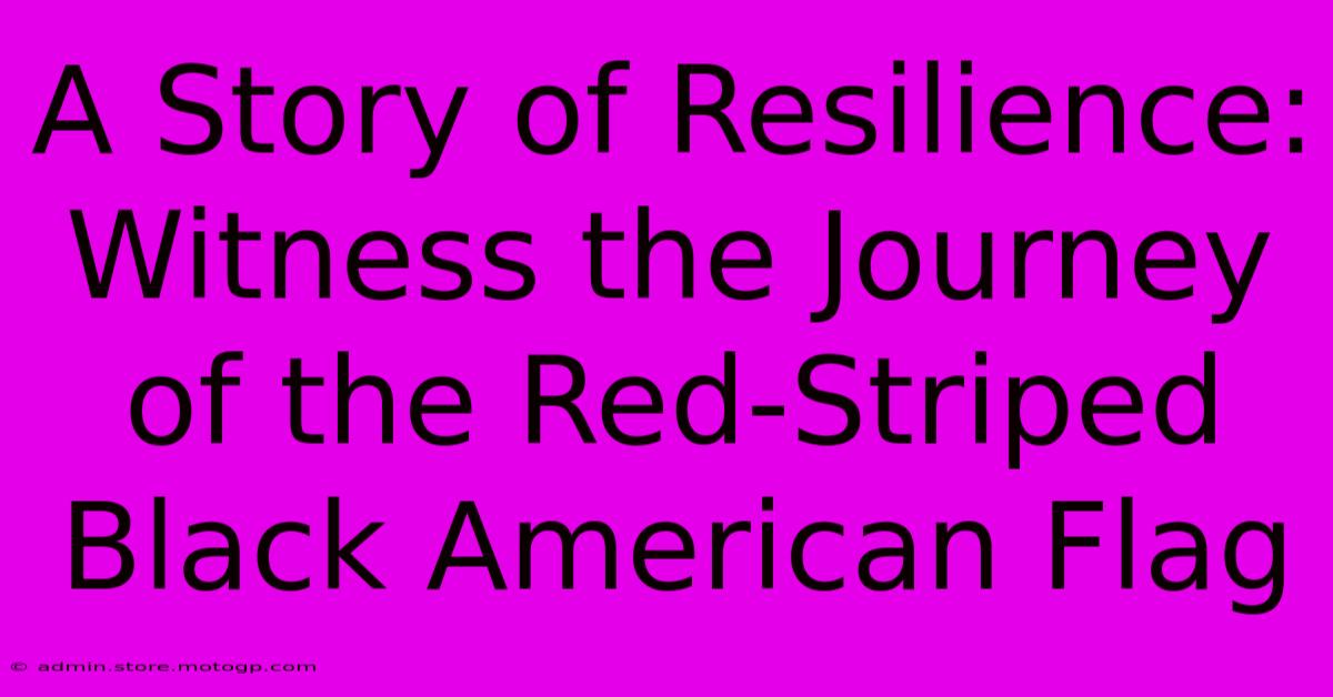 A Story Of Resilience: Witness The Journey Of The Red-Striped Black American Flag