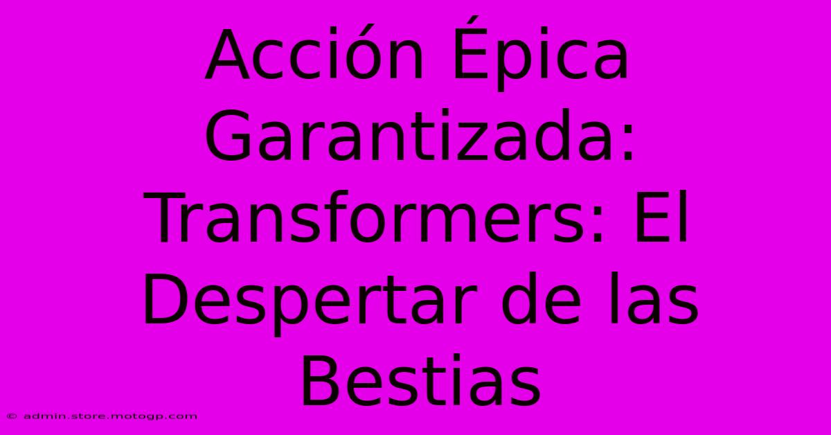 Acción Épica Garantizada: Transformers: El Despertar De Las Bestias