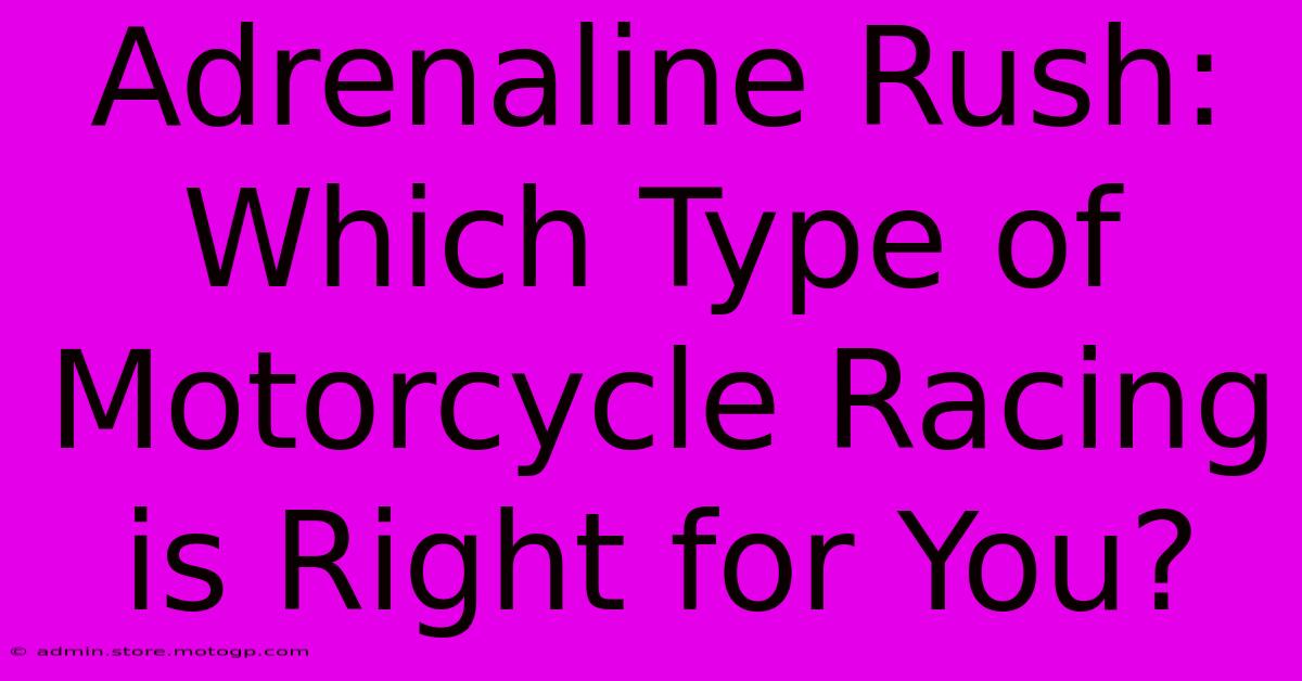 Adrenaline Rush: Which Type Of Motorcycle Racing Is Right For You?