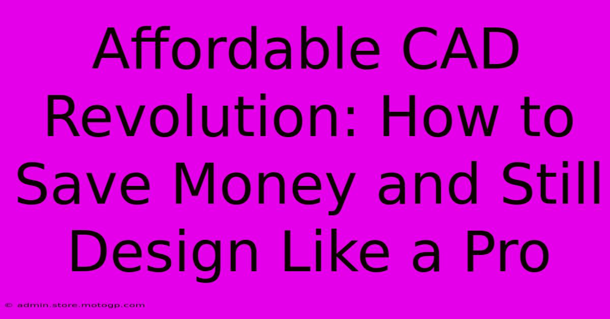 Affordable CAD Revolution: How To Save Money And Still Design Like A Pro