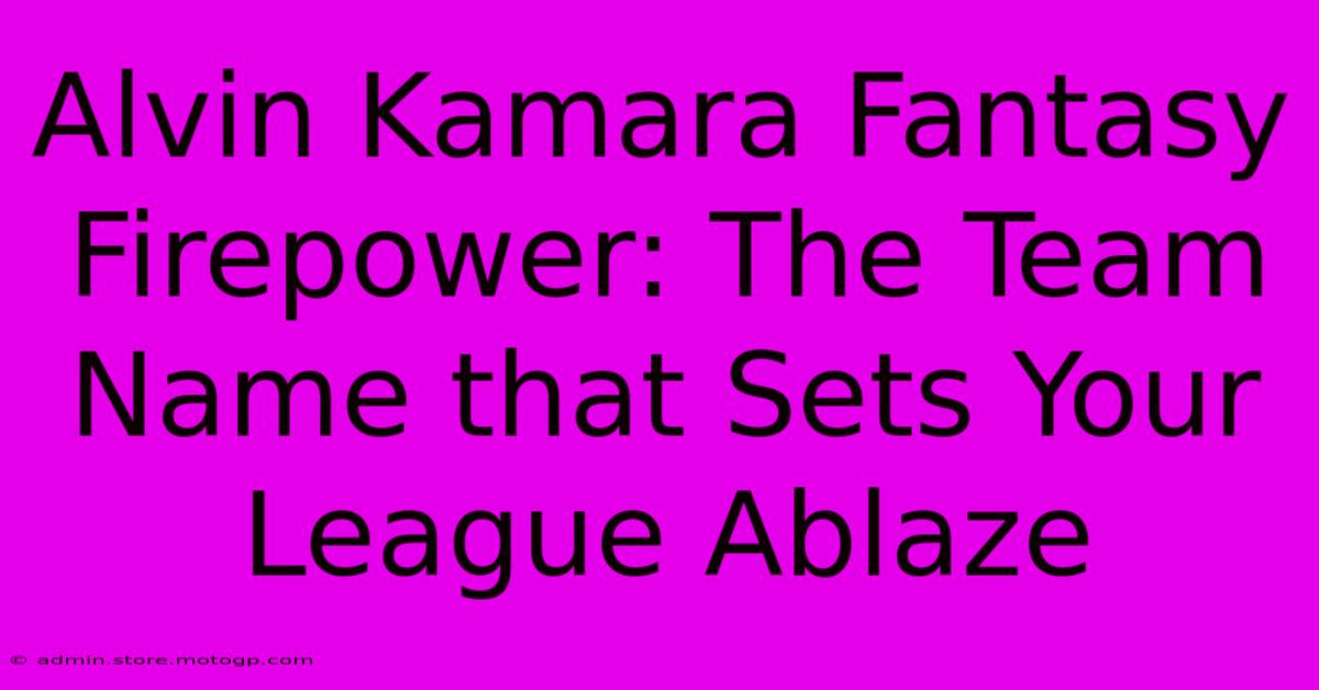 Alvin Kamara Fantasy Firepower: The Team Name That Sets Your League Ablaze