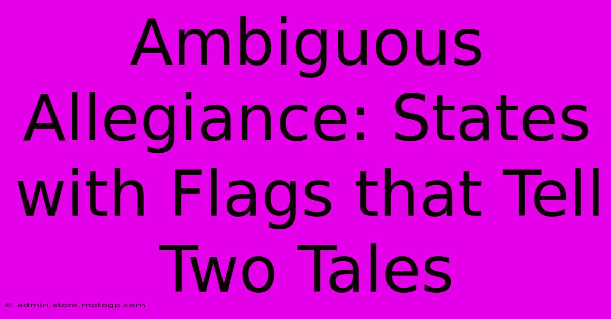 Ambiguous Allegiance: States With Flags That Tell Two Tales