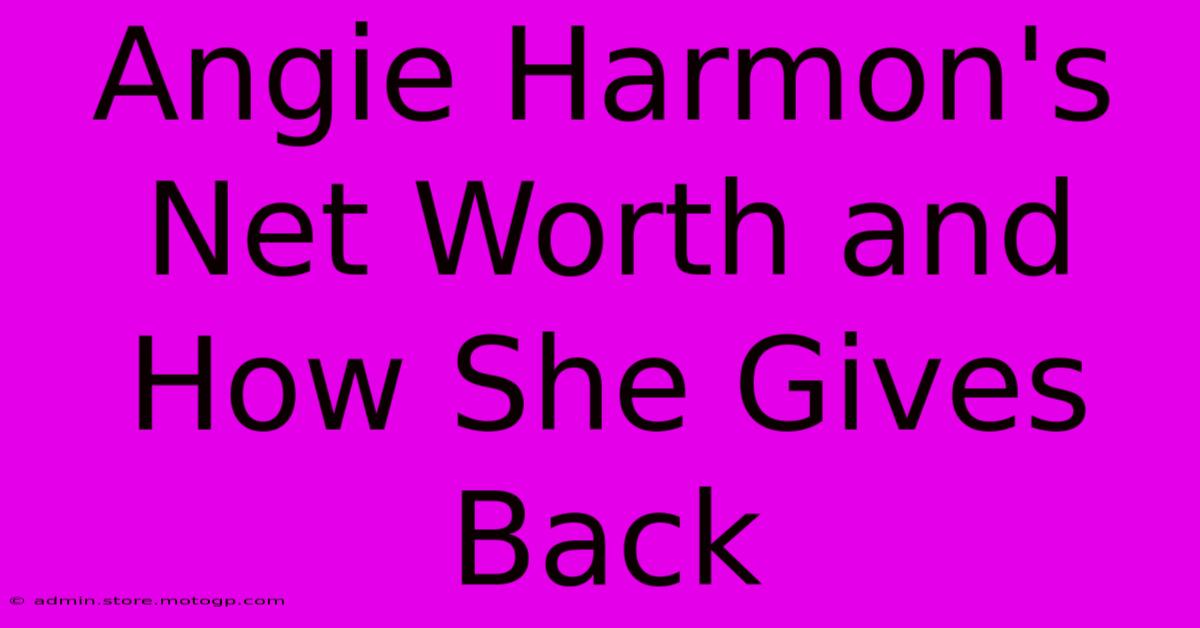 Angie Harmon's Net Worth And How She Gives Back