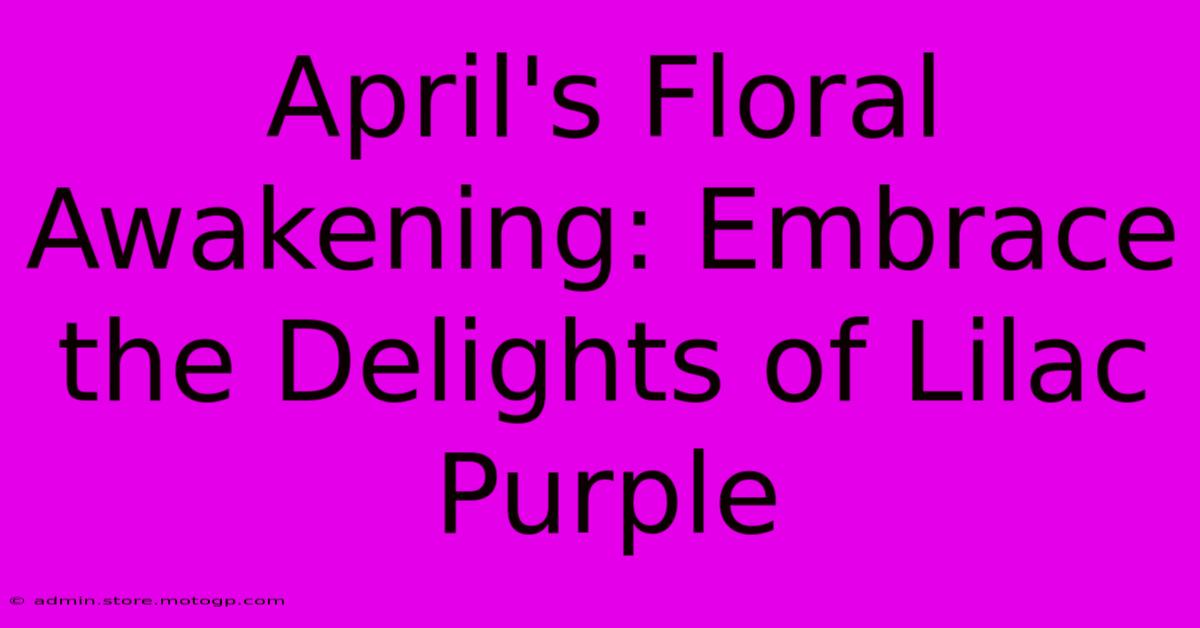 April's Floral Awakening: Embrace The Delights Of Lilac Purple