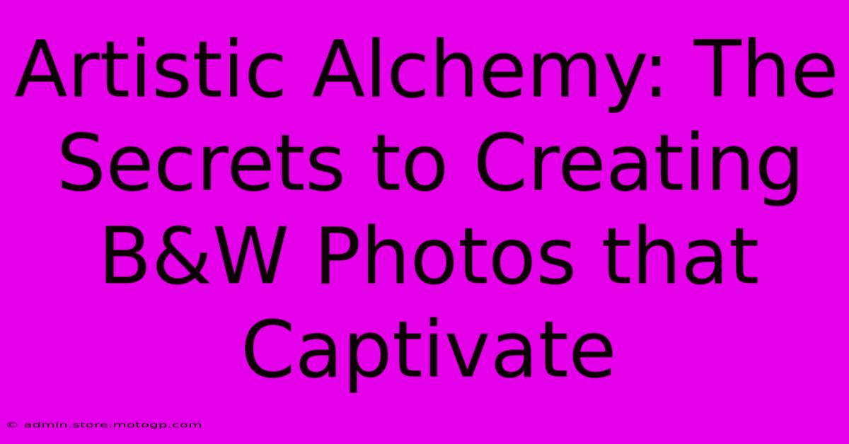 Artistic Alchemy: The Secrets To Creating B&W Photos That Captivate