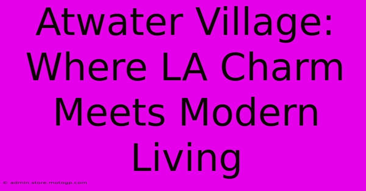 Atwater Village: Where LA Charm Meets Modern Living