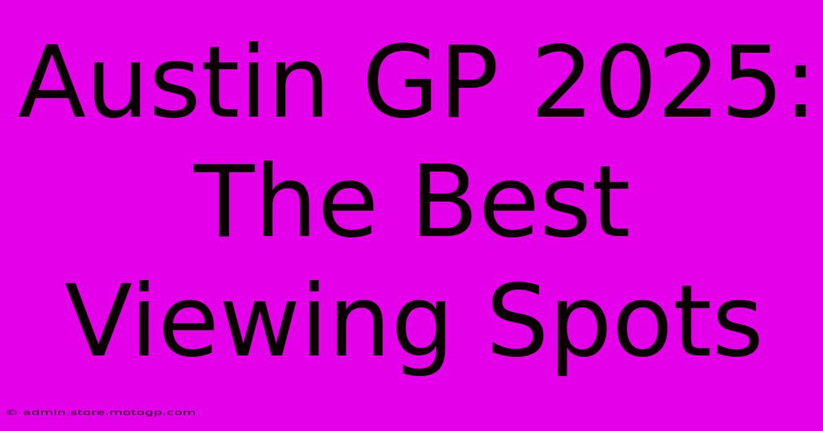 Austin GP 2025:  The Best Viewing Spots