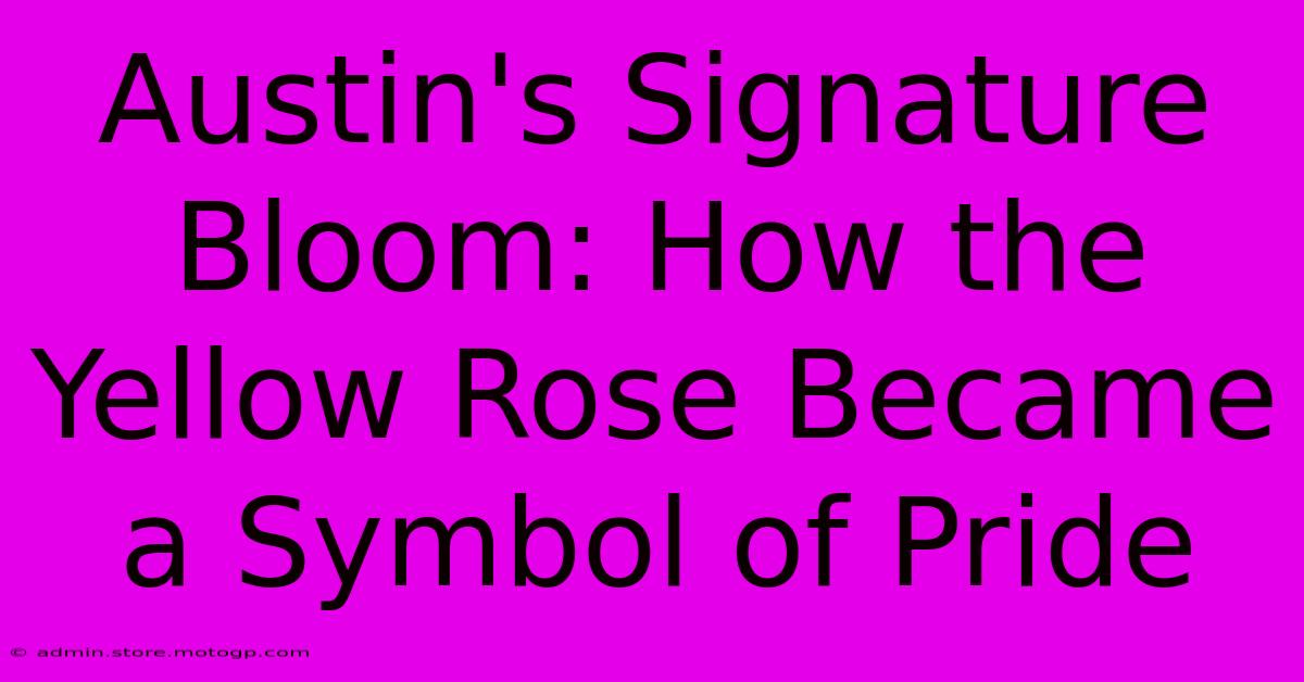 Austin's Signature Bloom: How The Yellow Rose Became A Symbol Of Pride