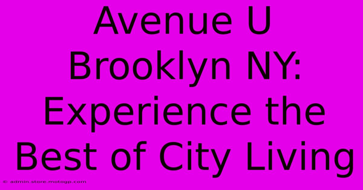 Avenue U Brooklyn NY: Experience The Best Of City Living