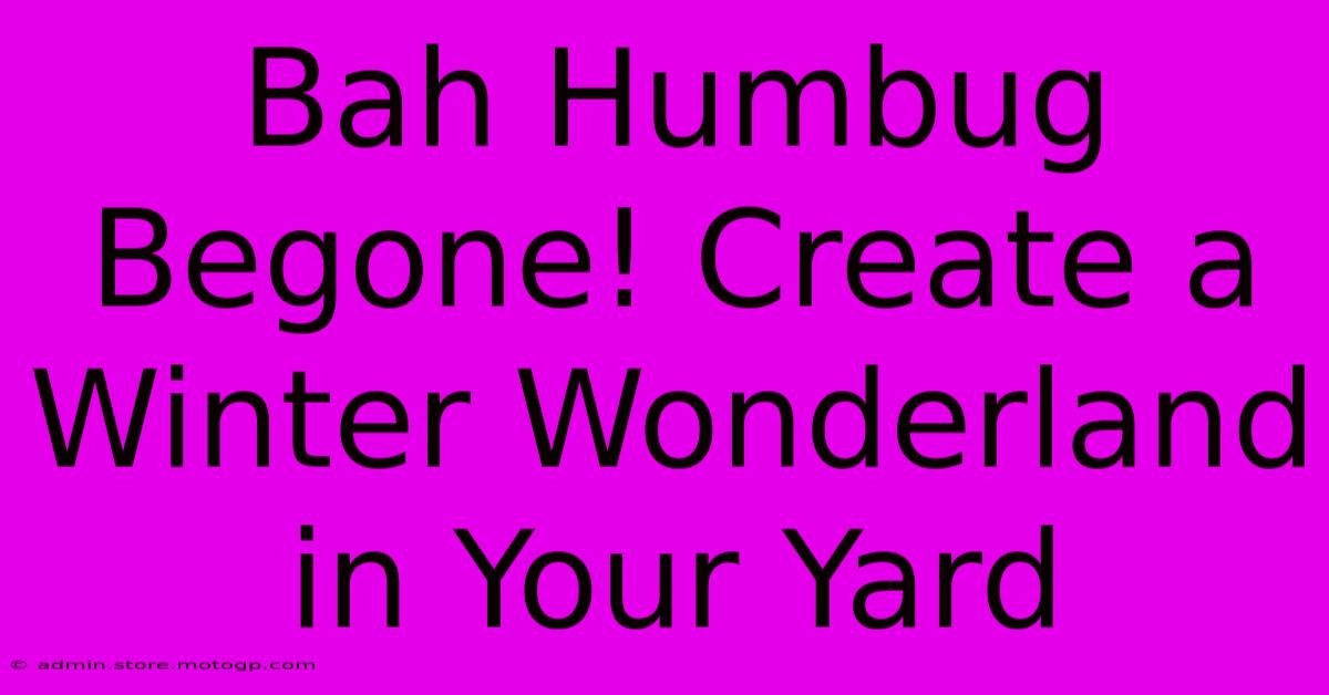 Bah Humbug Begone! Create A Winter Wonderland In Your Yard