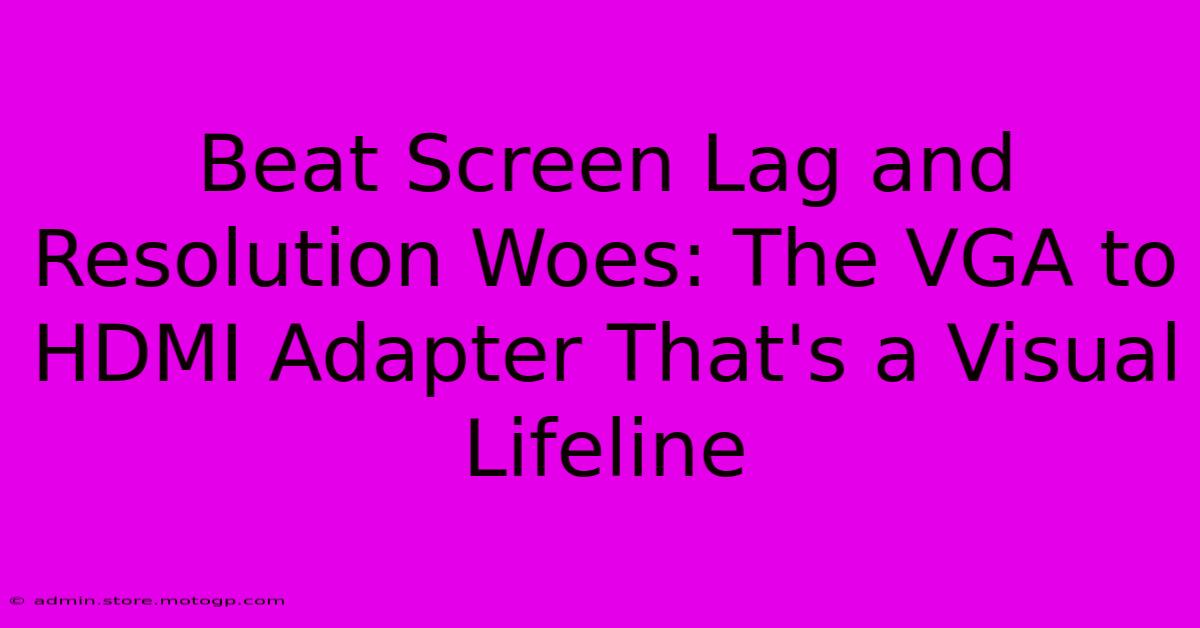 Beat Screen Lag And Resolution Woes: The VGA To HDMI Adapter That's A Visual Lifeline