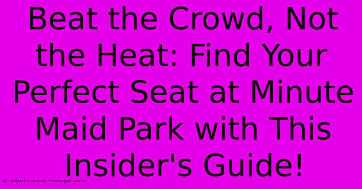 Beat The Crowd, Not The Heat: Find Your Perfect Seat At Minute Maid Park With This Insider's Guide!