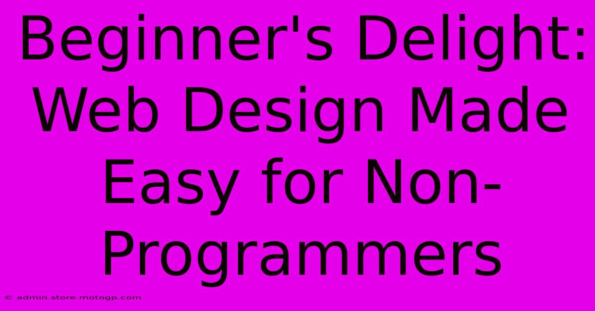 Beginner's Delight: Web Design Made Easy For Non-Programmers