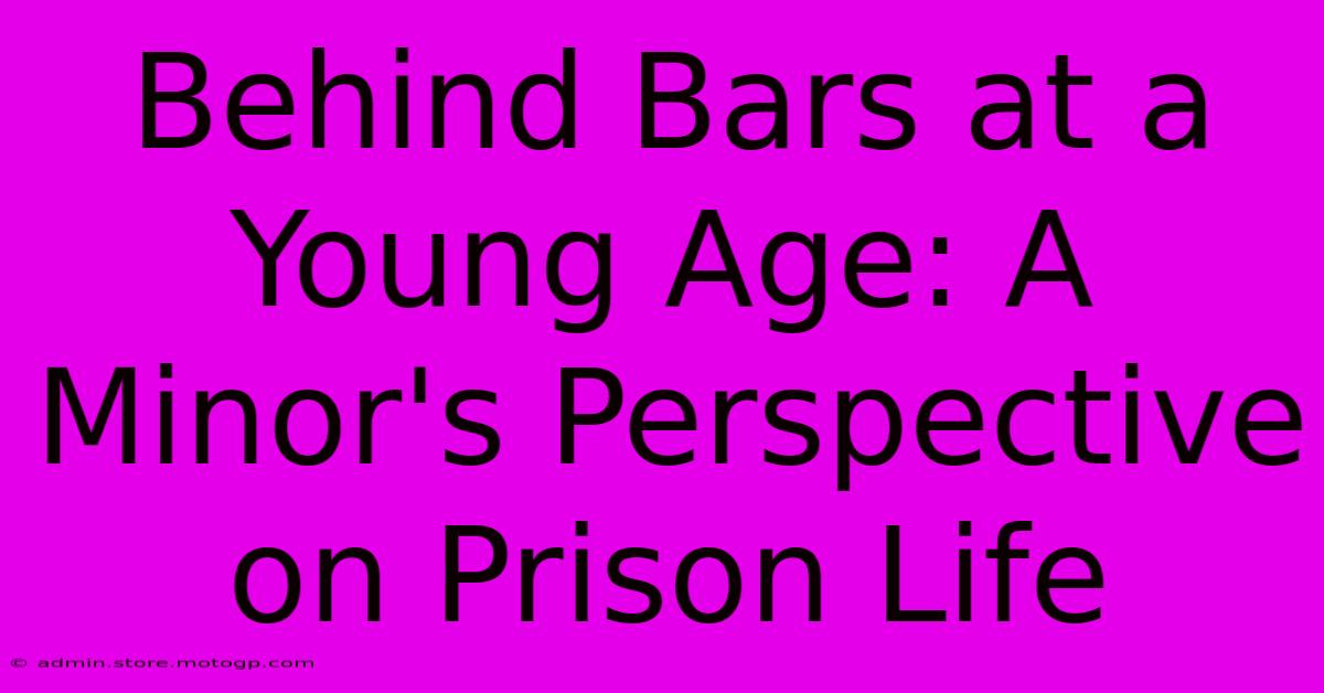 Behind Bars At A Young Age: A Minor's Perspective On Prison Life