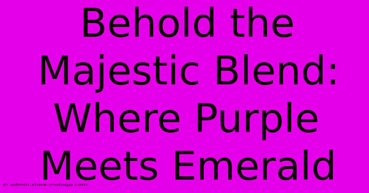 Behold The Majestic Blend: Where Purple Meets Emerald