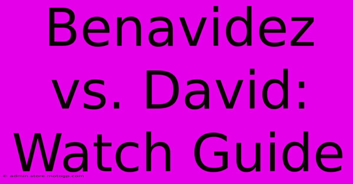 Benavidez Vs. David: Watch Guide