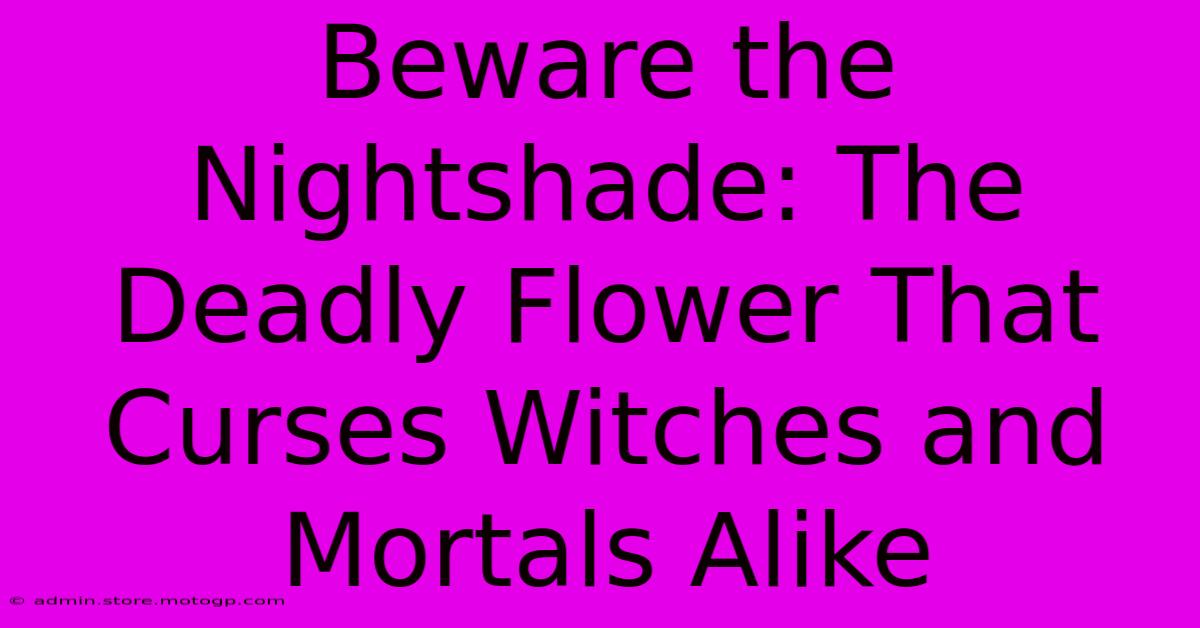 Beware The Nightshade: The Deadly Flower That Curses Witches And Mortals Alike