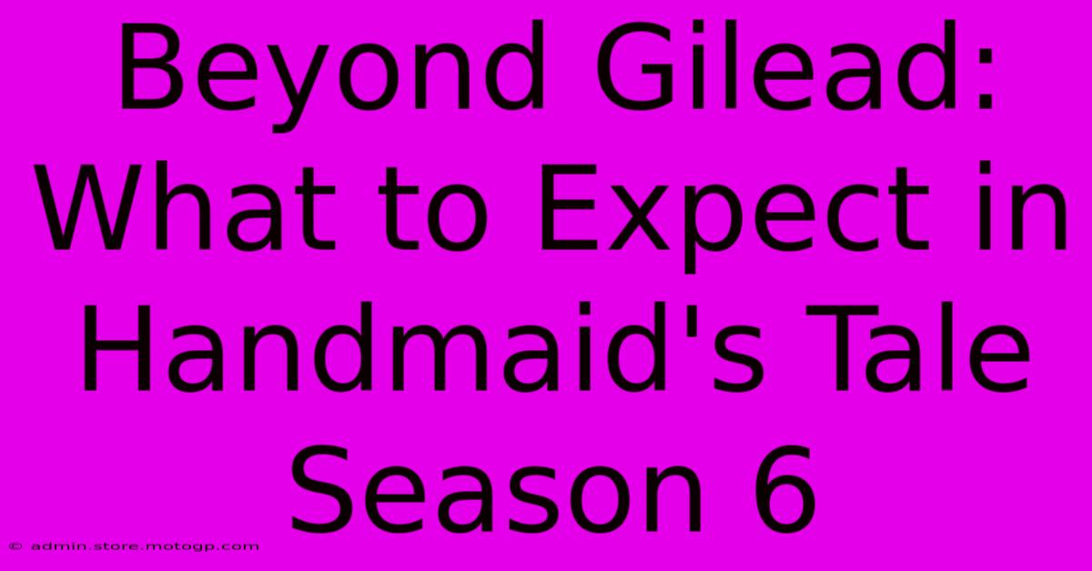 Beyond Gilead: What To Expect In Handmaid's Tale Season 6