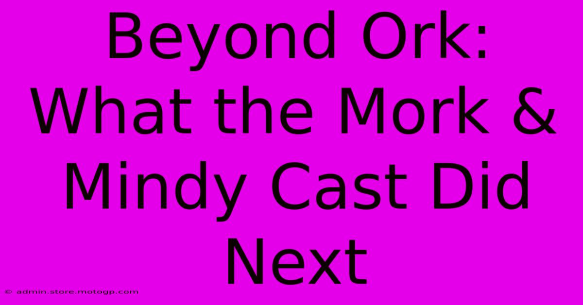 Beyond Ork: What The Mork & Mindy Cast Did Next