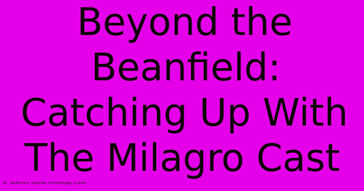 Beyond The Beanfield: Catching Up With The Milagro Cast