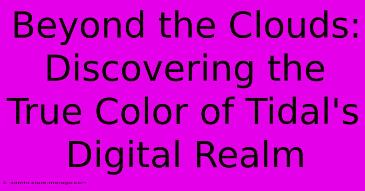 Beyond The Clouds: Discovering The True Color Of Tidal's Digital Realm