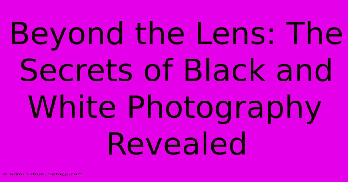 Beyond The Lens: The Secrets Of Black And White Photography Revealed