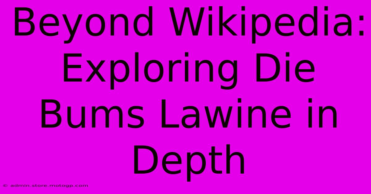 Beyond Wikipedia: Exploring Die Bums Lawine In Depth