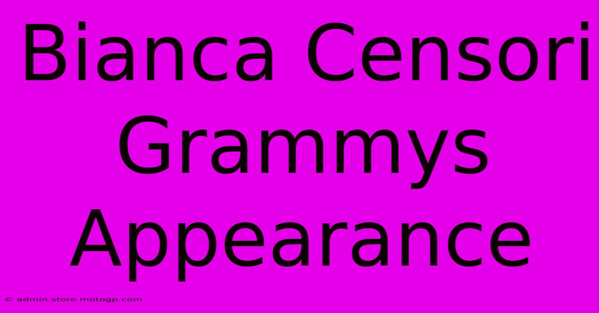 Bianca Censori Grammys Appearance