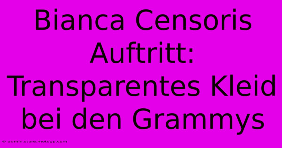 Bianca Censoris Auftritt: Transparentes Kleid Bei Den Grammys