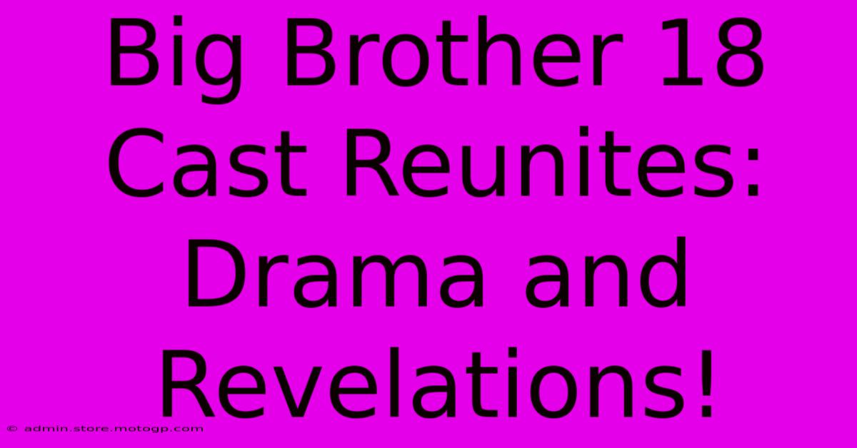 Big Brother 18 Cast Reunites: Drama And Revelations!