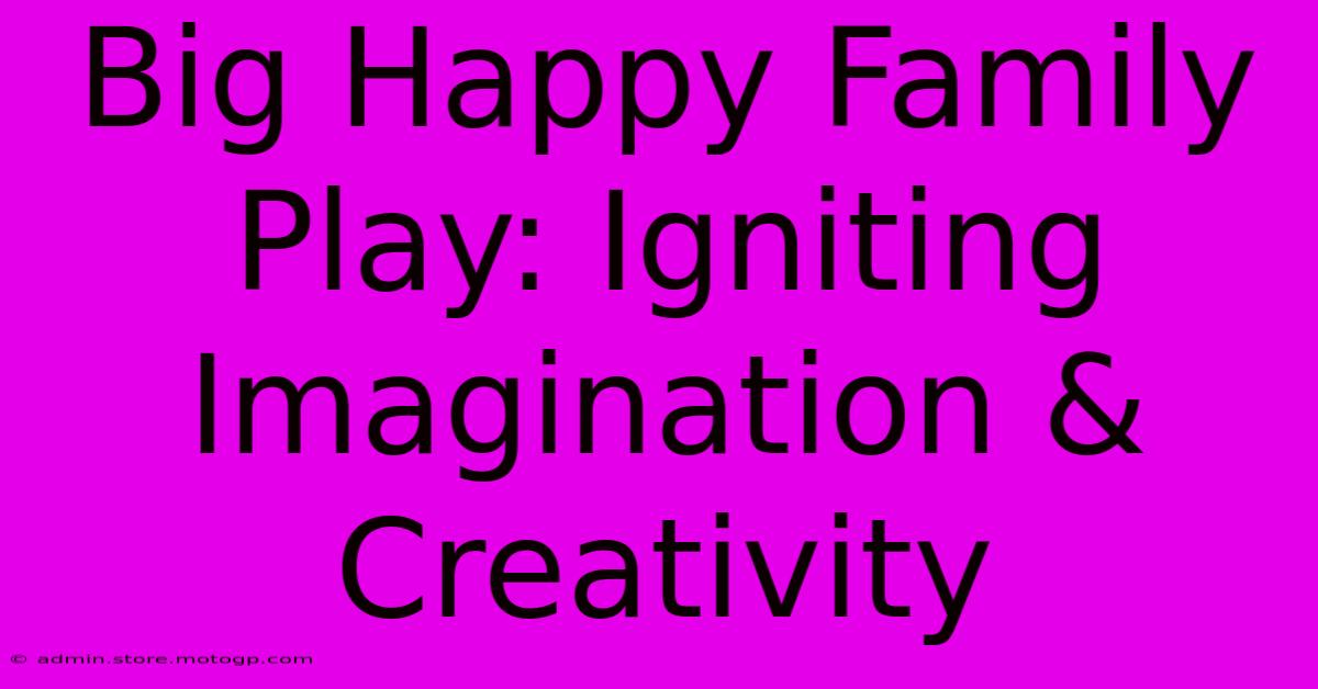 Big Happy Family Play: Igniting Imagination & Creativity