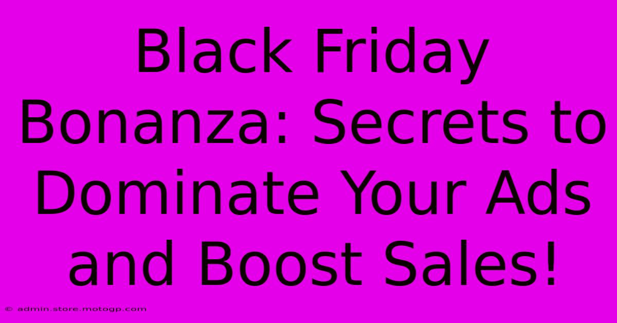 Black Friday Bonanza: Secrets To Dominate Your Ads And Boost Sales!