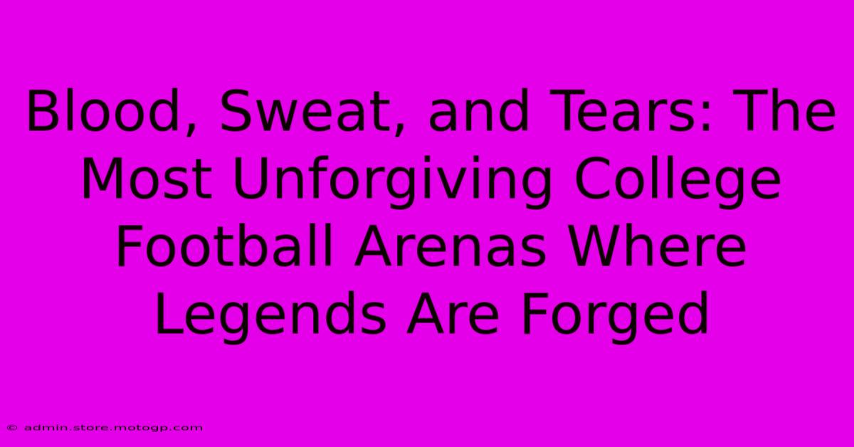 Blood, Sweat, And Tears: The Most Unforgiving College Football Arenas Where Legends Are Forged