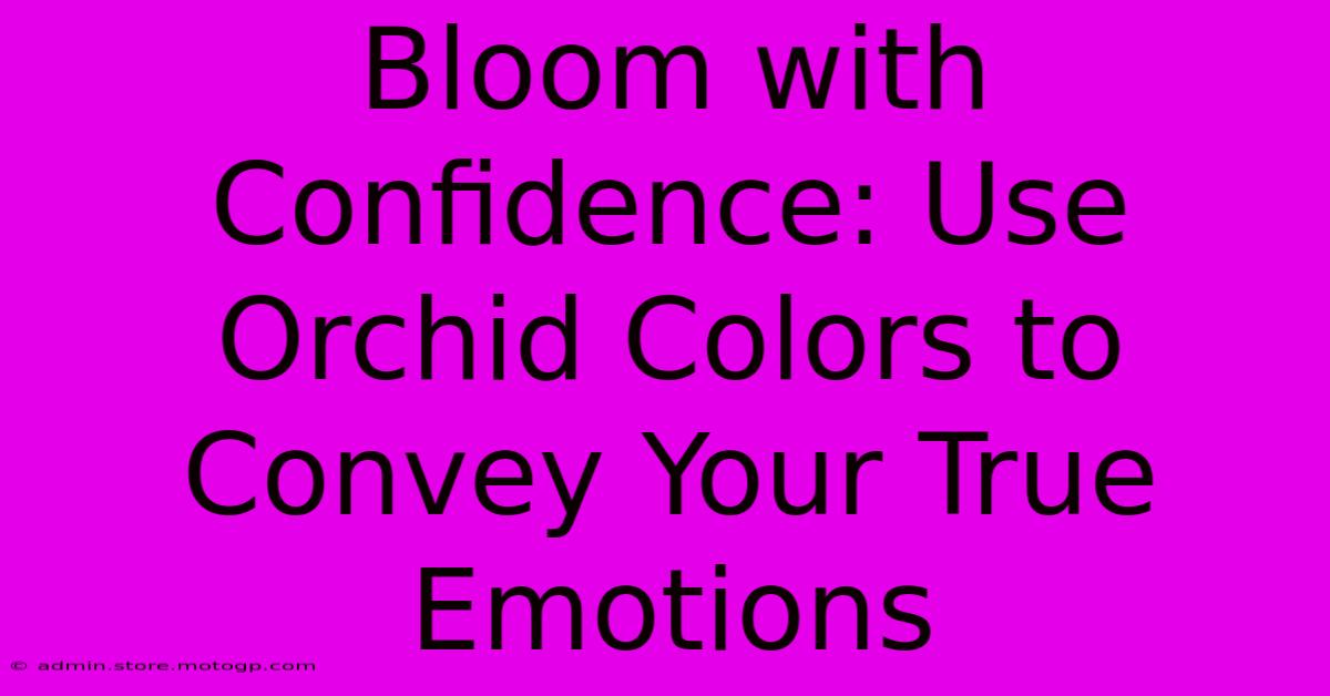 Bloom With Confidence: Use Orchid Colors To Convey Your True Emotions