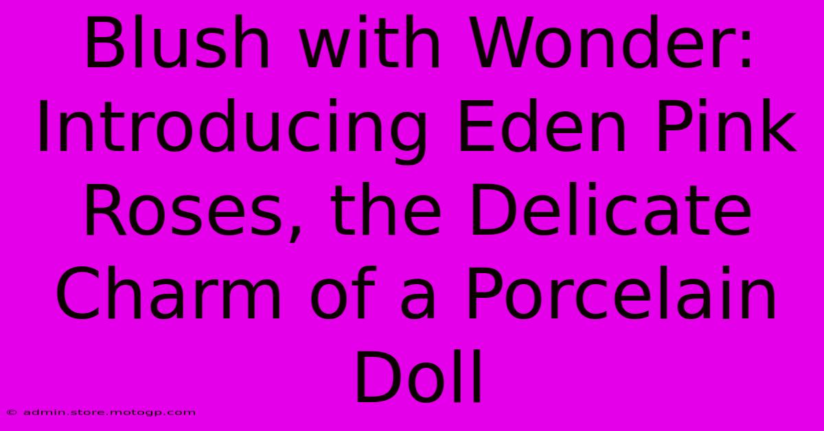 Blush With Wonder: Introducing Eden Pink Roses, The Delicate Charm Of A Porcelain Doll