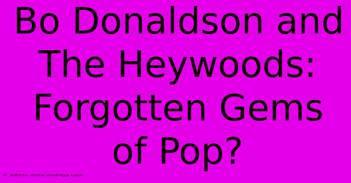 Bo Donaldson And The Heywoods: Forgotten Gems Of Pop?