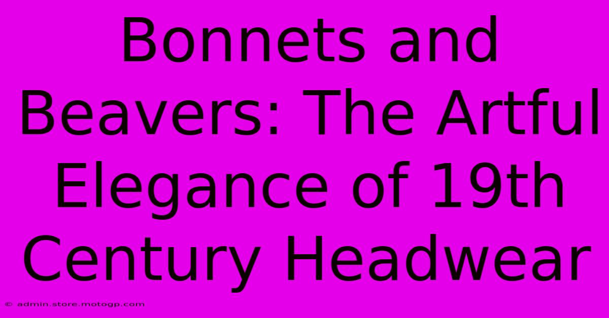 Bonnets And Beavers: The Artful Elegance Of 19th Century Headwear