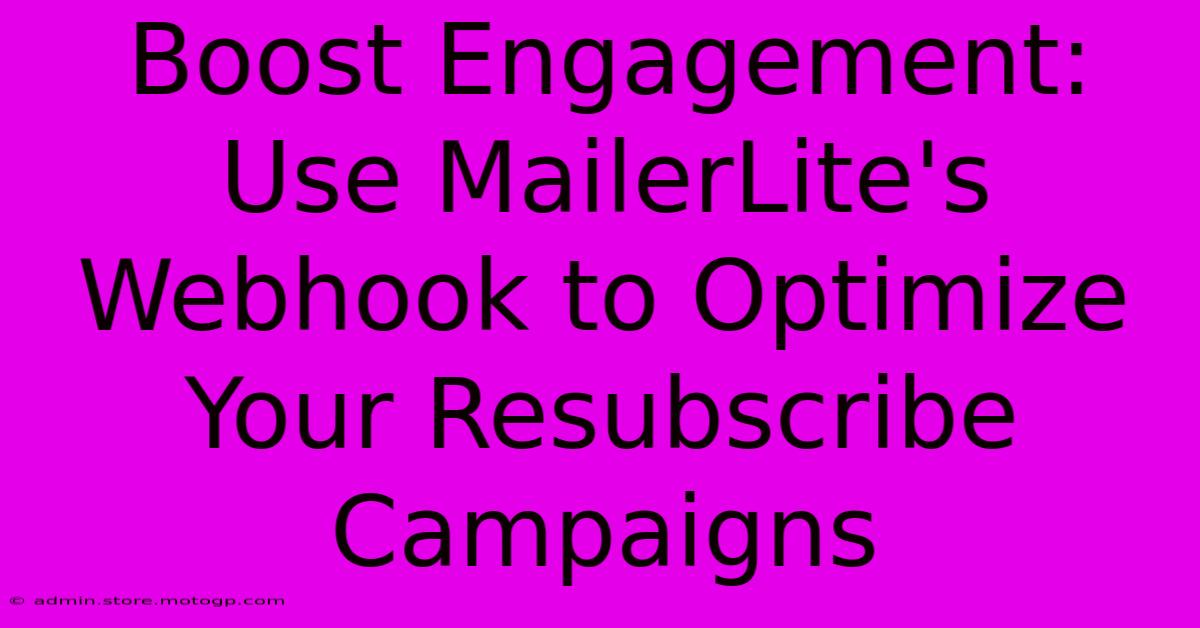 Boost Engagement: Use MailerLite's Webhook To Optimize Your Resubscribe Campaigns