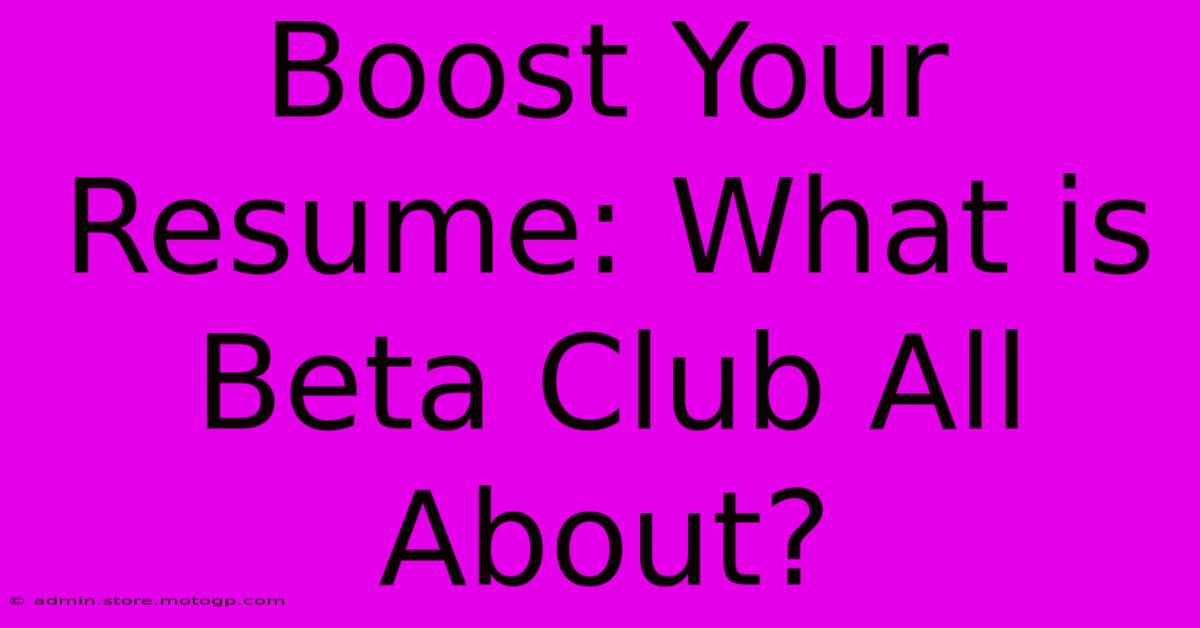 Boost Your Resume: What Is Beta Club All About?