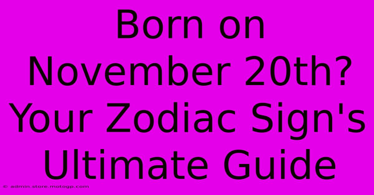 Born On November 20th? Your Zodiac Sign's Ultimate Guide