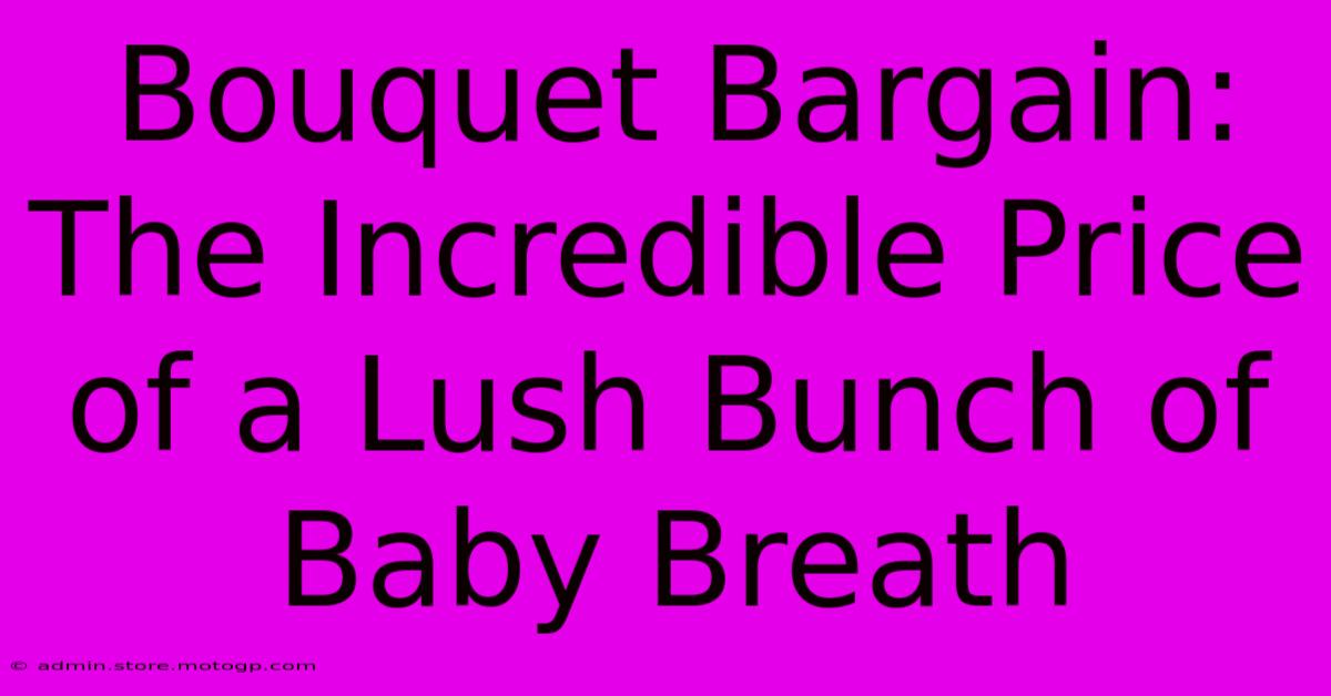 Bouquet Bargain: The Incredible Price Of A Lush Bunch Of Baby Breath