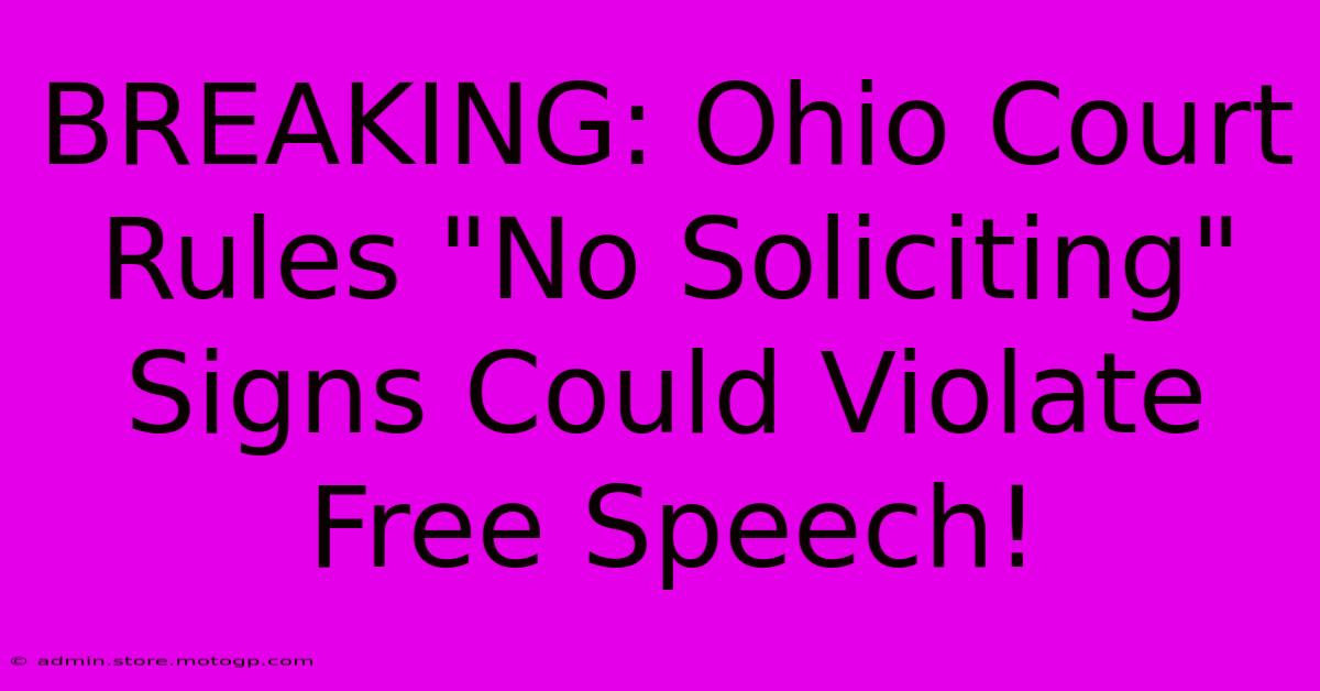 BREAKING: Ohio Court Rules 