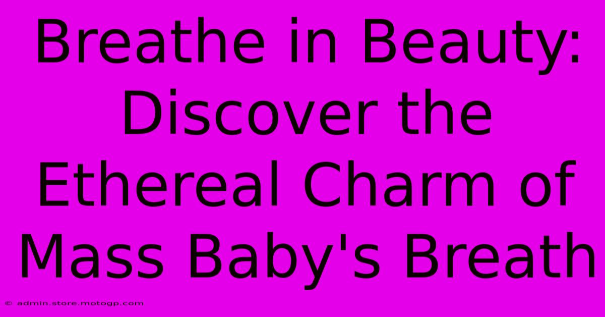 Breathe In Beauty: Discover The Ethereal Charm Of Mass Baby's Breath